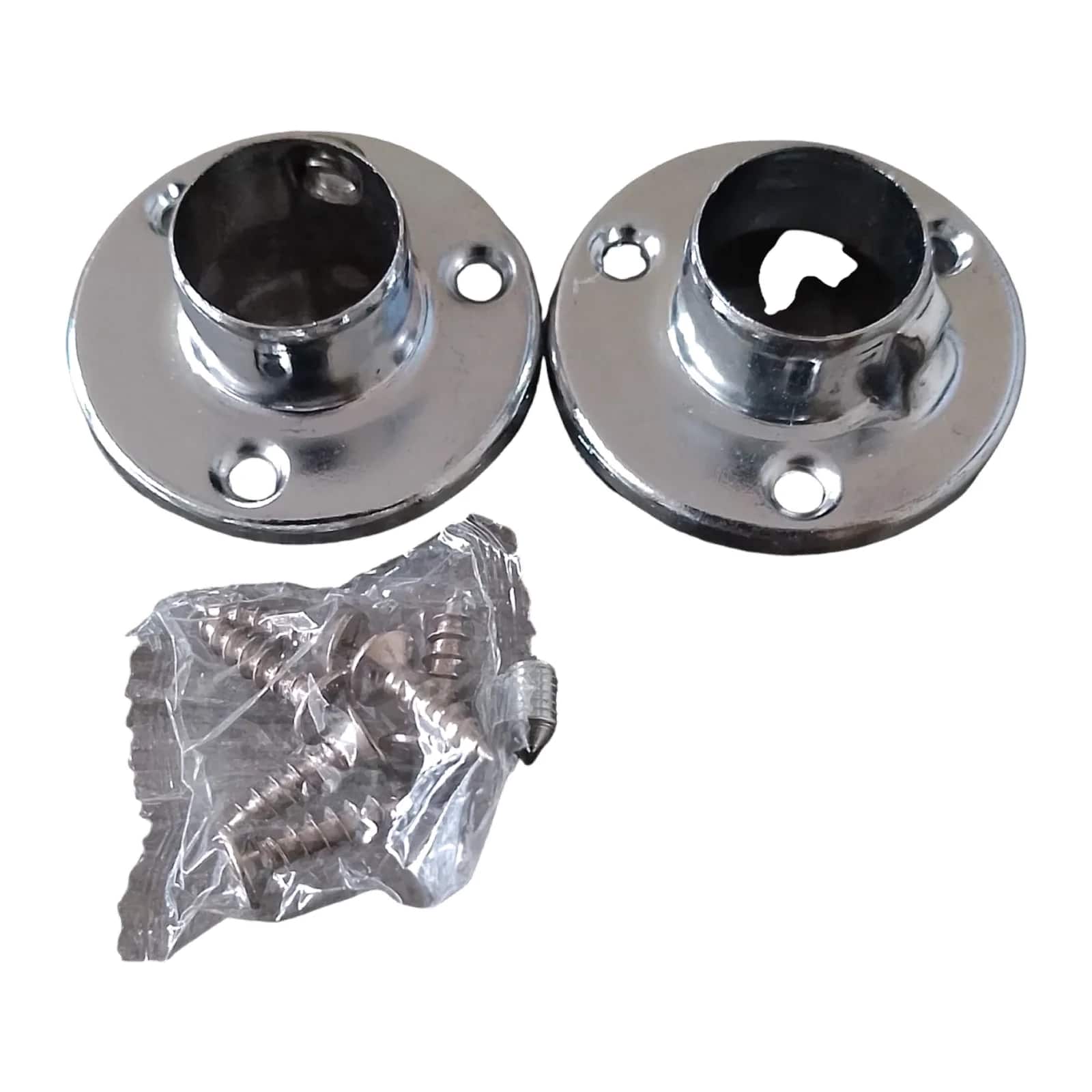 Chrome Bracket - Flange (3/4-inch)